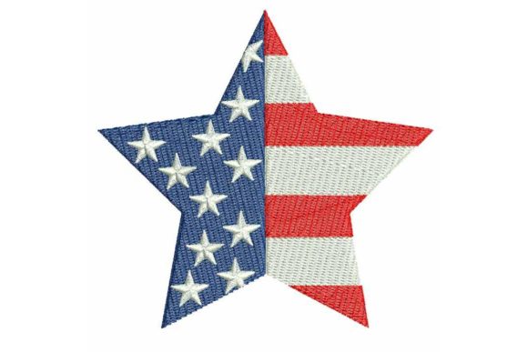 4th July Star 05: A Festive Embroidery Design