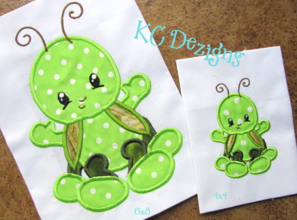 Adorable Baby Bug Grasshopper Embroidery Design