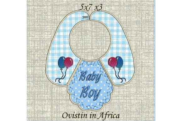 Beautiful Blue Baby Bib for Small Hoops Review