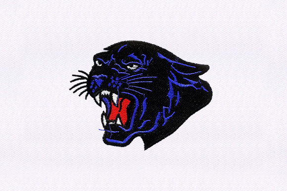 Black Panther Face: A Bold Embroidery Design