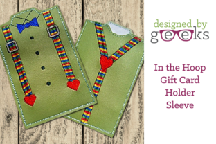 Bow Tie Gift Card Holder: A Charming Embroidery Design