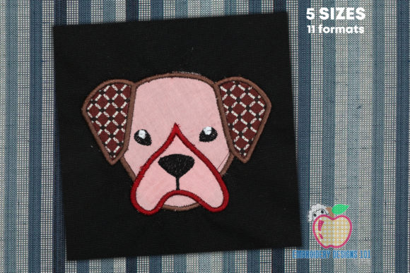 Boxer Dog Head Applique: A Charming Addition