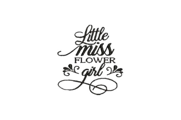 Charming Little Miss Flower Girl Embroidery