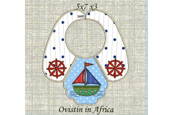 Cute and Practical Nautical Baby Bib for Small Hoops