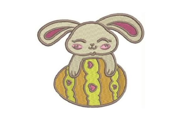 Easter Bunny Egg: A Charming Embroidery Design