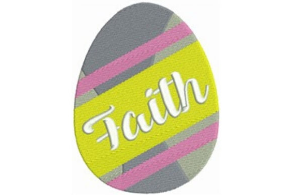 Easter Egg - Faith: A Premium Embroidery Design