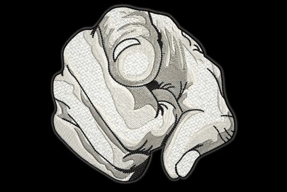 Finger Pointing Greyscale Drawing Effect