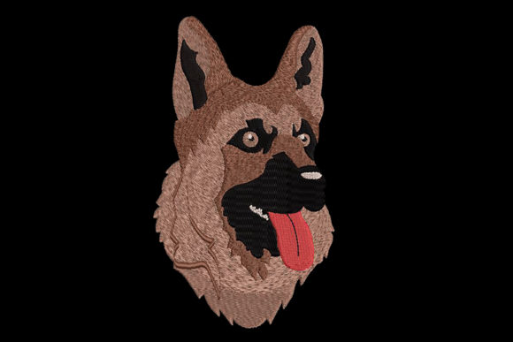 German Shepherd Embroidery for Versatile Projects