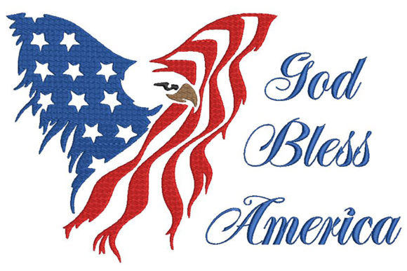 God Bless America: A Patriotic Embroidery Design