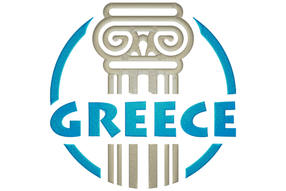 Greece Logo: A Bold and Elegant Embroidery Design