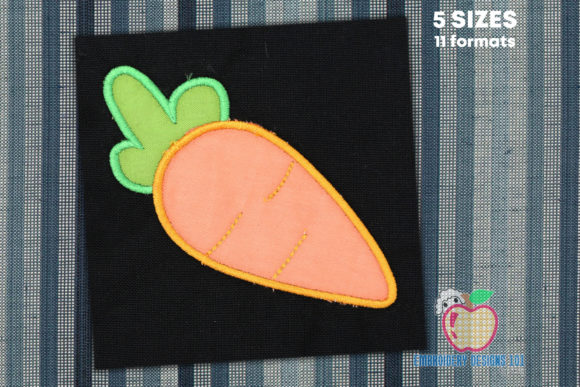 Green and Red Carrot Applique: A Fresh Addition