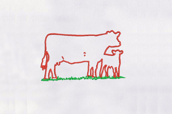 Outline Angus Cattle: A Versatile Embroidery Design