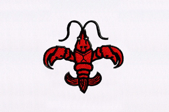 Red Crayfish: Coastal Charm for Embroidery Gifts