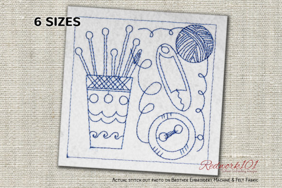 Review: Sewing Buttons and Needles Redwork