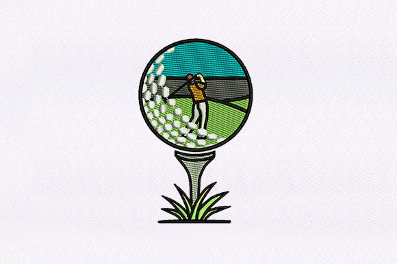 Scenic Golf Ball: A Holiday Embroidery Review