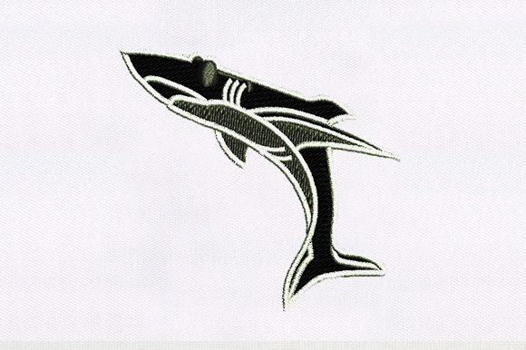 Shark: A Bold Embroidery Design for Premium Sweatshirts